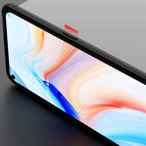 Oppo Reno 4 Pro Kılıf Renkli Silikon Yüzüklü Standlı Auto Focus Ravel Kapak - Mavi - Siyah