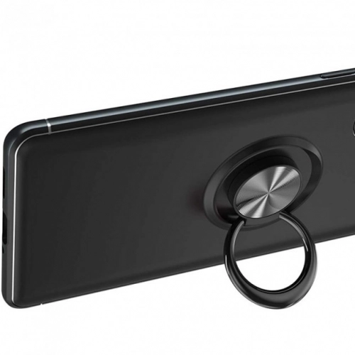 Oppo Reno 4 Pro Kılıf Renkli Silikon Yüzüklü Standlı Auto Focus Ravel Kapak - Rose Gold