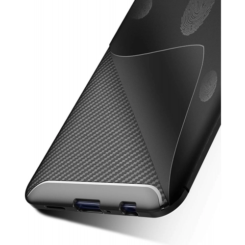 Oppo Reno Kılıf Silikon Parmak İzi Bırakmayan Karbon Soft Negro Kapak - Lacivert