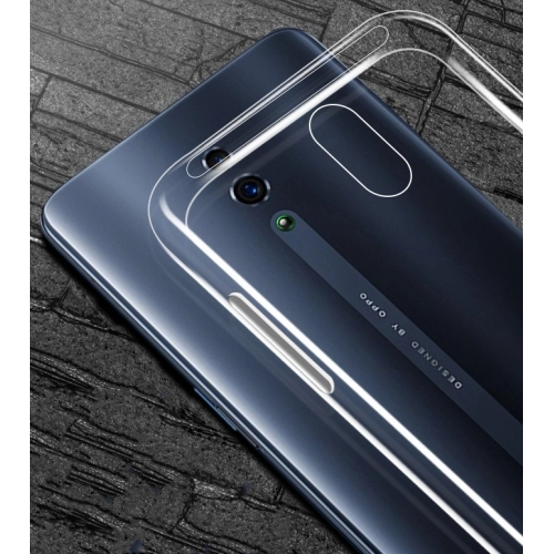 Oppo Reno Kılıf Kamera Korumalı Esnek Silikon Kapak - Şeffaf