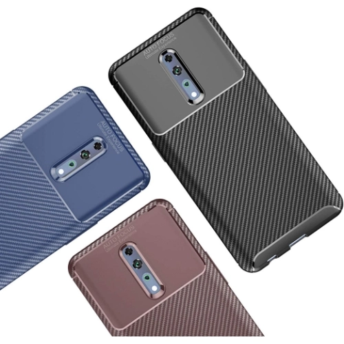 Oppo Reno Z Kılıf Silikon Parmak İzi Bırakmayan Karbon Soft Negro Kapak - Siyah