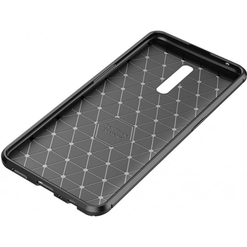 Oppo Reno Z Kılıf Silikon Parmak İzi Bırakmayan Karbon Soft Negro Kapak - Lacivert