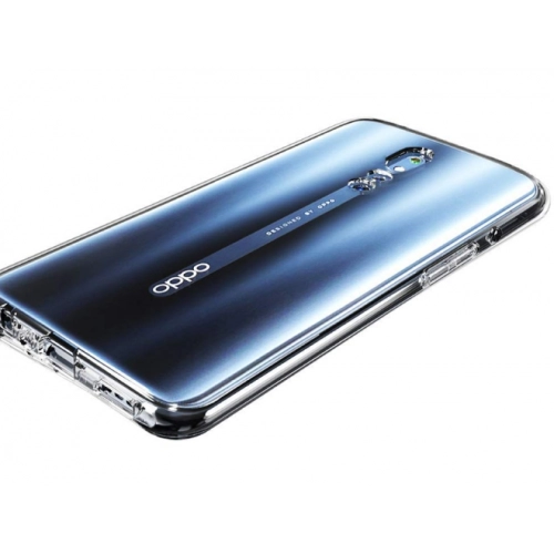Oppo Reno Z Kılıf Kamera Korumalı Esnek Silikon Kapak - Şeffaf