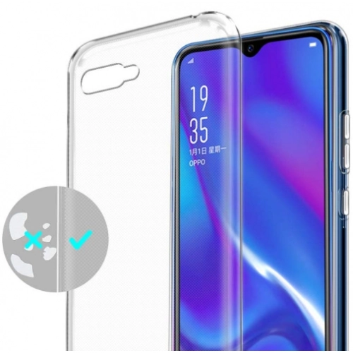 Oppo RX17 Neo Kılıf Kamera Korumalı Esnek Silikon Kapak - Şeffaf