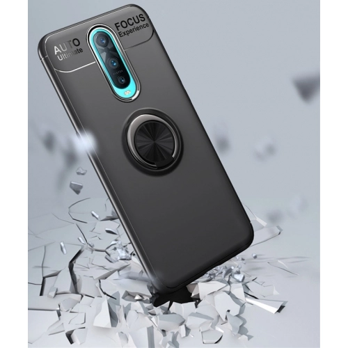 Oppo RX17 Pro Kılıf Renkli Silikon Yüzüklü Standlı Auto Focus Ravel Kapak - Mavi