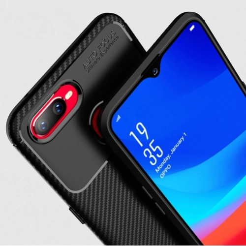 Oppo RX17 Pro Kılıf Silikon Parmak İzi Bırakmayan Karbon Soft Negro Kapak - Lacivert