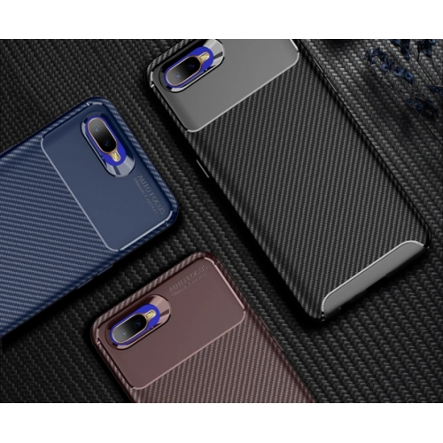 Oppo RX17 Pro Kılıf Silikon Parmak İzi Bırakmayan Karbon Soft Negro Kapak - Siyah