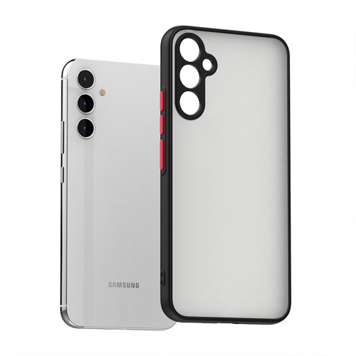 Realme C53 Kılıf Kamera Korumalı Arkası Şeffaf Mat Silikon Kapak - Siyah