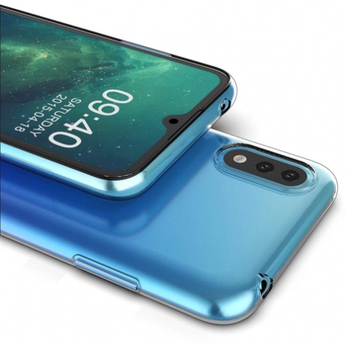 Samsung Galaxy A01 Kılıf Kamera Korumalı Esnek Silikon Kapak - Şeffaf