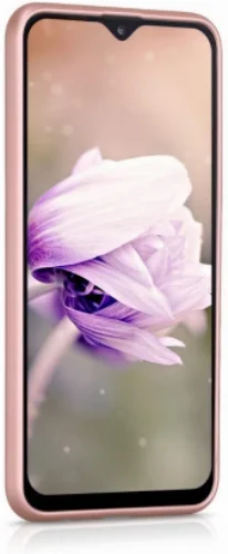 Samsung Galaxy A10 Kılıf İnce Mat Esnek Silikon - Rose Gold