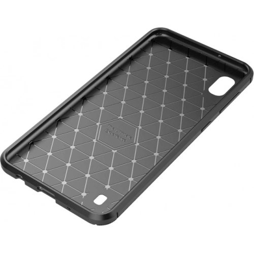 Samsung Galaxy A10 Kılıf Silikon Parmak İzi Bırakmayan Karbon Soft Negro Kapak - Lacivert