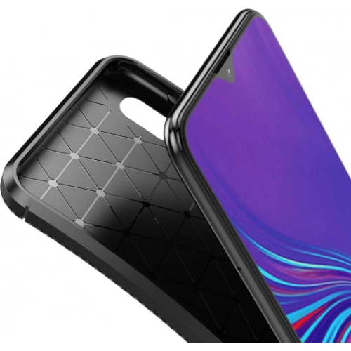 Samsung Galaxy A10 Kılıf Silikon Parmak İzi Bırakmayan Karbon Soft Negro Kapak - Siyah