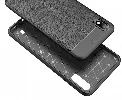 Samsung Galaxy A10 Kılıf Deri Görünümlü Parmak İzi Bırakmaz Niss Silikon - Lacivert
