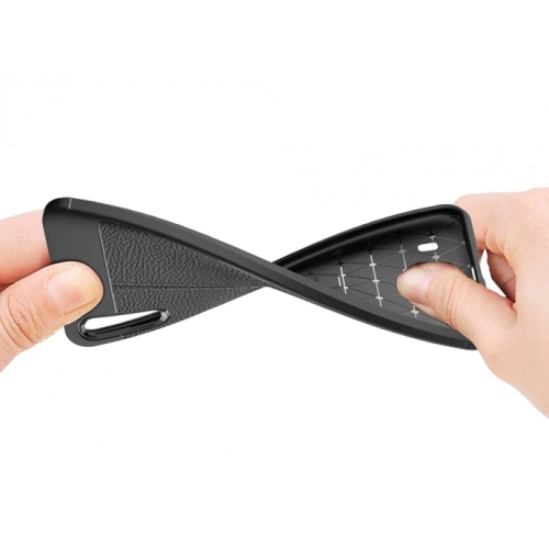 Samsung Galaxy A10 Kılıf Deri Görünümlü Lüks Parmak İzi Bırakmaz Niss Silikon Kapak - Lacivert