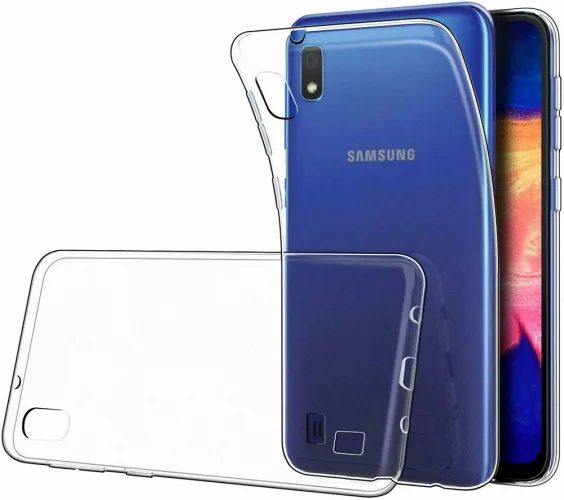 Samsung Galaxy A10 Kılıf Ultra İnce Kaliteli Esnek Silikon 0.2mm - Şeffaf