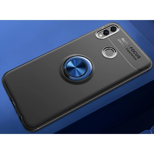 Samsung Galaxy A10s Kılıf Renkli Silikon Yüzüklü Standlı Auto Focus Ravel Kapak - Mavi