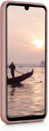 Samsung Galaxy A10s Kılıf İnce Mat Esnek Silikon - Rose Gold