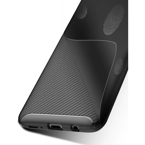 Samsung Galaxy A10s Kılıf Silikon Parmak İzi Bırakmayan Karbon Soft Negro Kapak - Lacivert