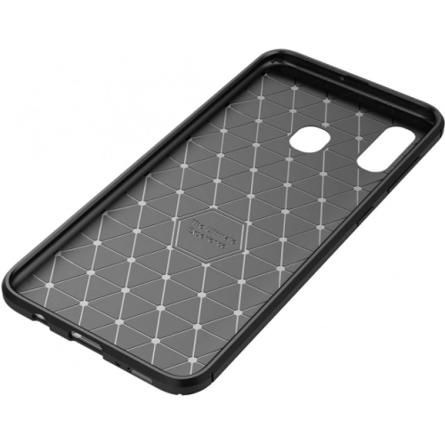 Samsung Galaxy A10s Kılıf Silikon Parmak İzi Bırakmayan Karbon Soft Negro Kapak - Siyah