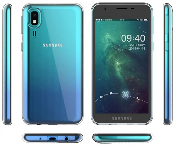 Samsung Galaxy A2 Core Kılıf Ultra İnce Esnek Süper Silikon 0.3mm - Şeffaf