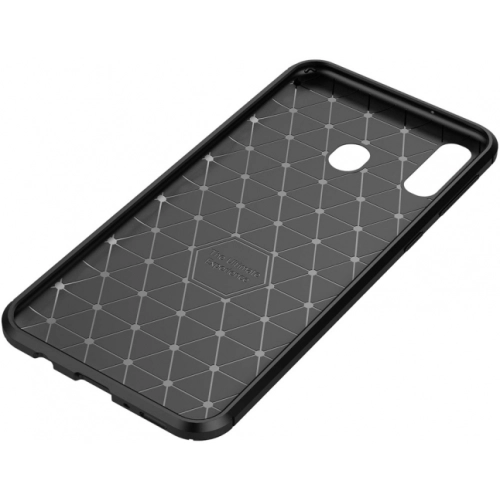 Samsung Galaxy A20 Kılıf Silikon Parmak İzi Bırakmayan Karbon Soft Negro Kapak - Siyah