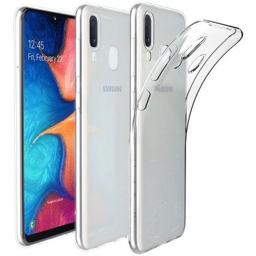 Samsung Galaxy A20e Kılıf Kamera Korumalı Esnek Silikon Kapak - Şeffaf