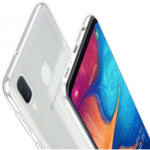 Samsung Galaxy A20e Kılıf Kamera Korumalı Esnek Silikon Kapak - Şeffaf