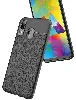 Samsung Galaxy A20s Kılıf Deri Görünümlü Parmak İzi Bırakmaz Niss Silikon - Lacivert