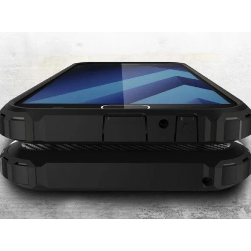 Samsung Galaxy A3 2017 Kılıf Zırhlı Tank Crash Silikon Kapak - Kırmızı