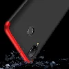 Samsung Galaxy A30 Kılıf 3 Parçalı 360 Tam Korumalı Rubber AYS Kapak  - Kırmızı - Siyah