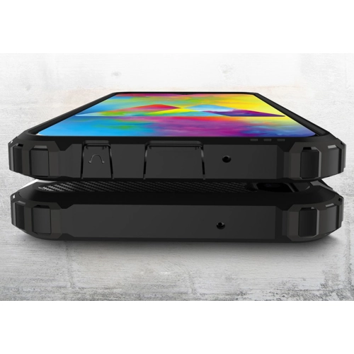 Samsung Galaxy A30 Kılıf Zırhlı Tank Crash Silikon Kapak - Mavi