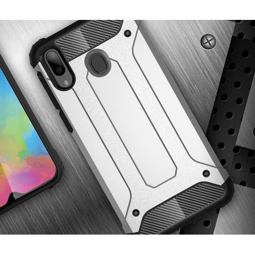 Samsung Galaxy A30 Kılıf Zırhlı Tank Crash Silikon Kapak - Mavi