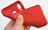 Samsung Galaxy A30 Kılıf İnce Mat Esnek Silikon - Kırmızı