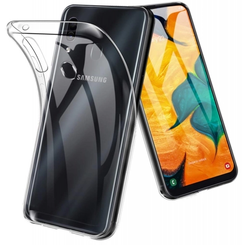 Samsung Galaxy A30 Kılıf Kamera Korumalı Esnek Silikon Kapak - Şeffaf
