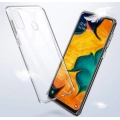 Samsung Galaxy A30 Kılıf Kamera Korumalı Esnek Silikon Kapak - Şeffaf