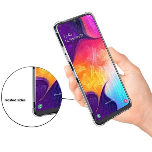Samsung Galaxy A30s Kılıf Silikon Köşe Korumalı Airbag Darbe Emici Kapak - Şeffaf
