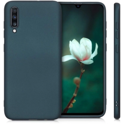Samsung Galaxy A30s Kılıf İnce Soft Mat Renkli Esnek Silikon Kapak - Mürdüm