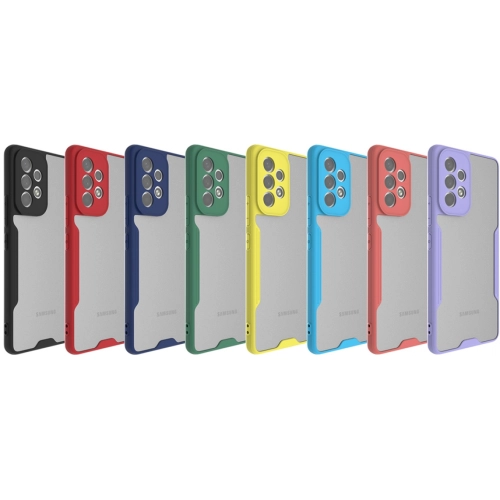 Samsung Galaxy A33 5G Kılıf Renkli Silikon Kamera Lens Korumalı Şeffaf Parfe Kapak - Sarı