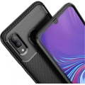 Samsung Galaxy A40 Kılıf Silikon Parmak İzi Bırakmayan Karbon Soft Negro Kapak - Lacivert