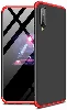 Samsung Galaxy A50 Kılıf 3 Parçalı 360 Tam Korumalı Rubber AYS Kapak  - Kırmızı