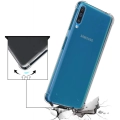 Samsung Galaxy A50 Kılıf Silikon Köşe Korumalı Airbag Darbe Emici Kapak - Şeffaf