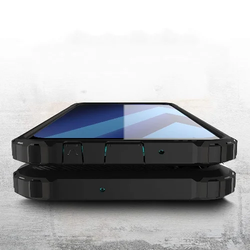 Samsung Galaxy A50 Kılıf Zırhlı Tank Crash Silikon Kapak - Siyah