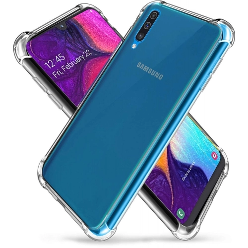 Samsung Galaxy A50s Kılıf Silikon Köşe Korumalı Airbag Darbe Emici Kapak - Şeffaf