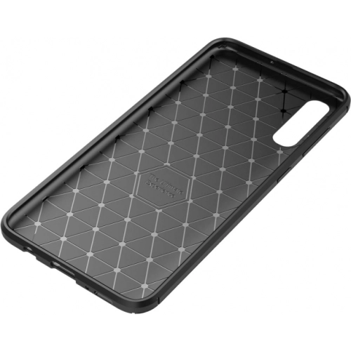 Samsung Galaxy A50s Kılıf Silikon Parmak İzi Bırakmayan Karbon Soft Negro Kapak - Siyah