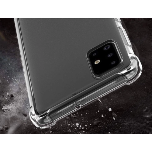 Samsung Galaxy A51 Kılıf Silikon Köşe Korumalı Airbag Darbe Emici Kapak - Şeffaf
