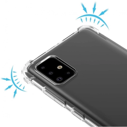 Samsung Galaxy A51 Kılıf Silikon Köşe Korumalı Airbag Darbe Emici Kapak - Şeffaf