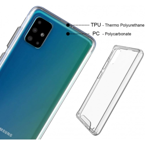 Samsung Galaxy A51 Kılıf Clear Guard Serisi Gard Kapak - Şeffaf