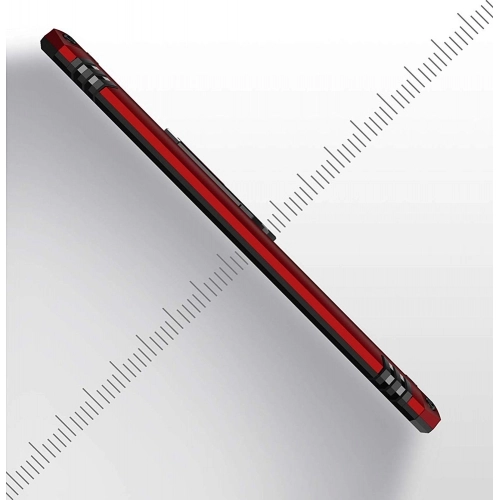 Samsung Galaxy A51 Kılıf Silikon Zırhlı Standlı Yüzüklü Mıknatıslı Tank Kapak - Gold