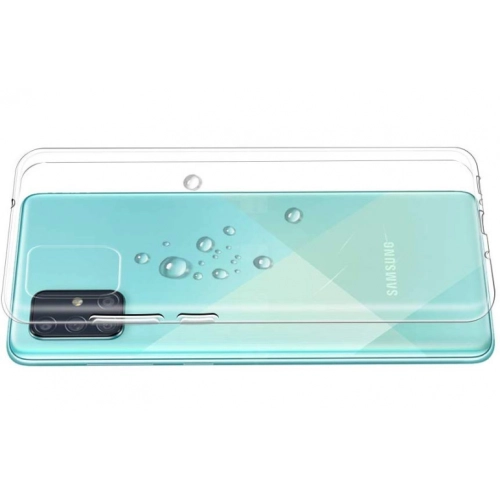 Samsung Galaxy A51 Kılıf Kamera Korumalı Esnek Silikon Kapak - Şeffaf