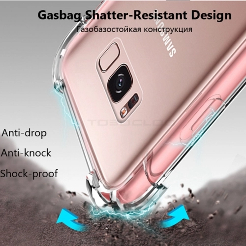 Samsung Galaxy A6 2018 Kılıf Silikon Köşe Korumalı Airbag Darbe Emici Kapak - Şeffaf